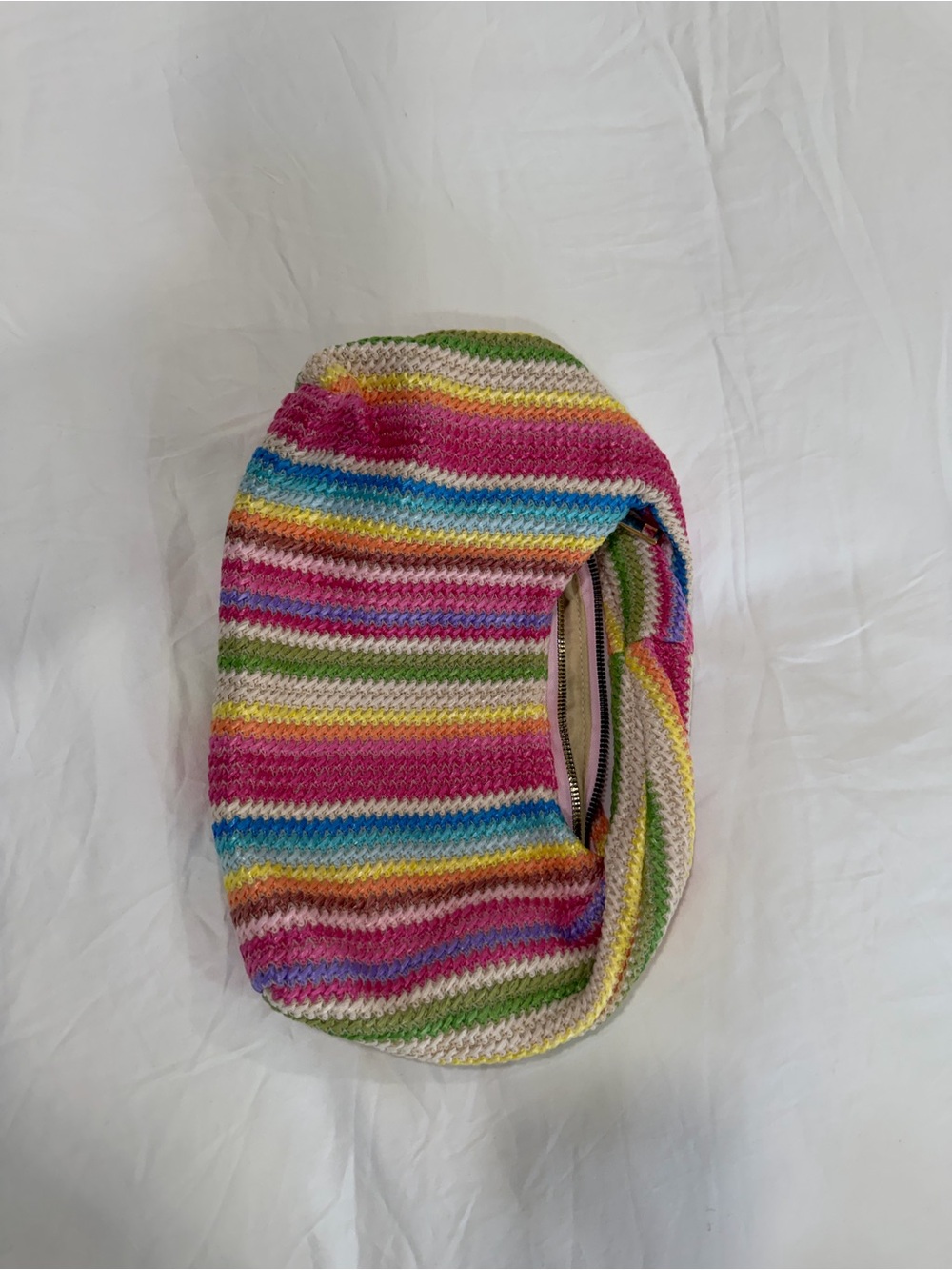 Shein Striped Multicolor Knit Hobo Bag - Women